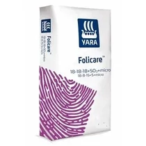 Yara Folicare 18-18-18+3Mg+M.e. 25 kg vízoldható kiegyenlített komplex műtrágya tápoldatozáshoz és lombtrágyázáshoz