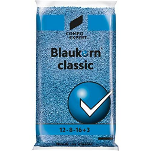 Compo Blaukorn classic 12-8-16+Me 25 kg klórmentes alap és fejtrágya nitrifikáció gátló adalékkal