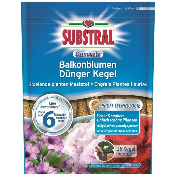 Substral Osmocote hosszú hatástartamú virágtrágya balkonnövényekhez 750 gramm