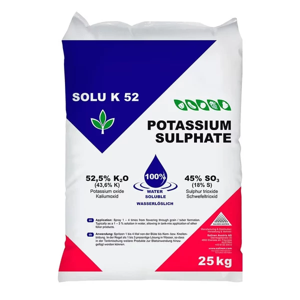 Solu K 52 kálium-szulfát 25 kg vízoldható mono műtrágya