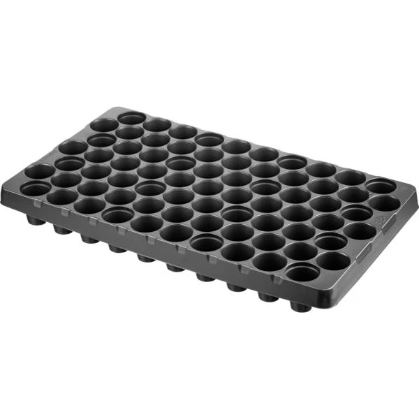 Desch Plantpak műanyag kerek szaporító tálca 53x30 cm 73 lyukas fekete magvetéshez