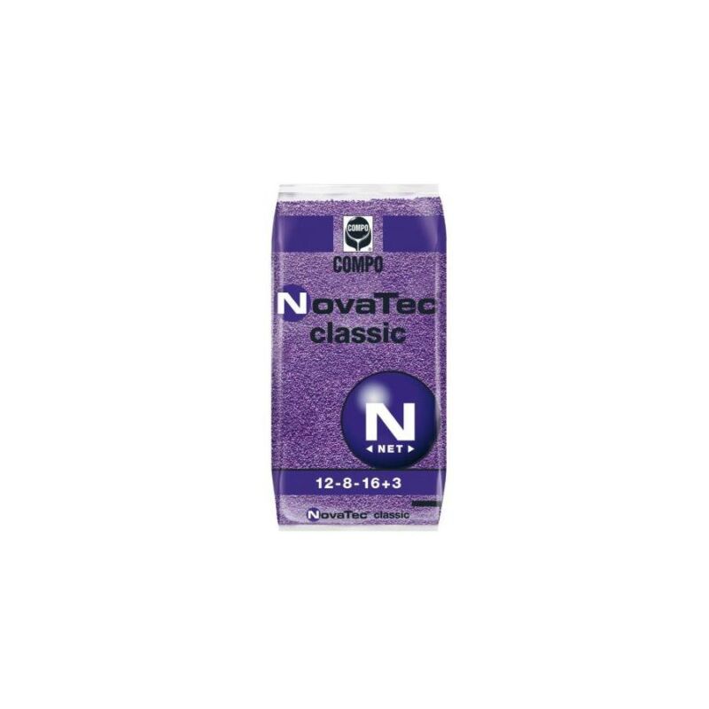 Compo NovaTec classic 12-8-16+M.e. 50 kg klórmentes alap és fejtrágya nitrifikáció gátló adalékkal