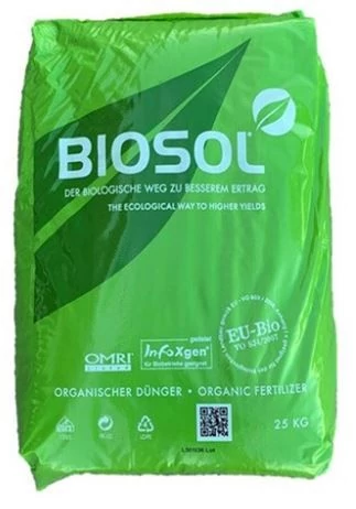 Biosol szerves trágya granulátum 25 kg