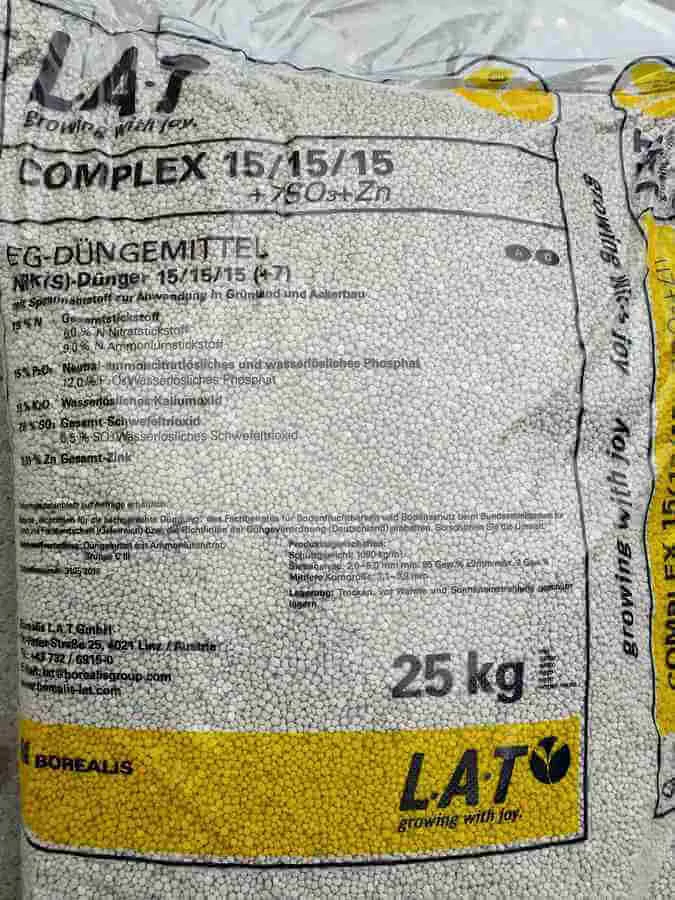 Komplex NPK műtrágya 15-15-15 25 kg
