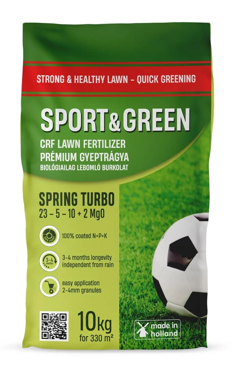 Sport&Green Spring Turbo tavaszi gyeptrágya 3-4 hó 23-5-10+2Mg 10 kg