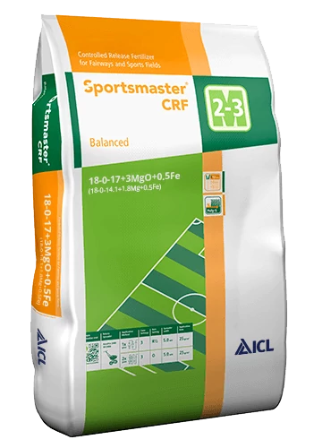 Sportsmaster Balanced 2-3 hó 18-0-17+3Mg+0,5 Fe gyeptrágya 25 kg