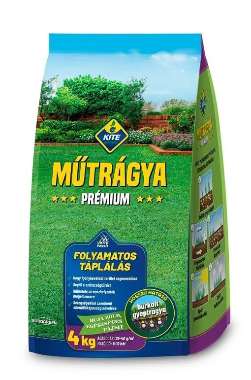 KITE prémium folyamatos táplálás gyeptrágya 4 kg